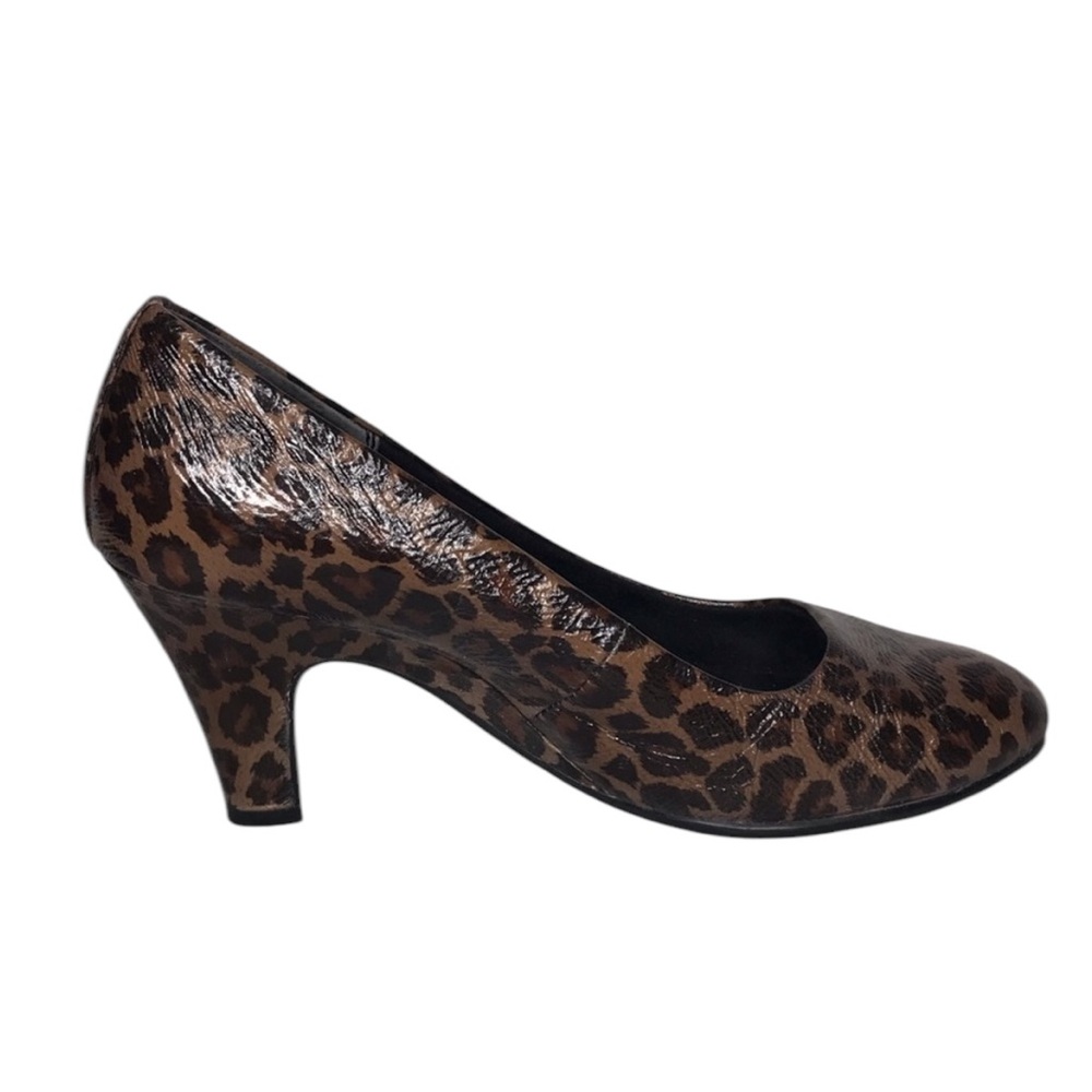 Aerosoles Tapestry 8.5 crinkled patent leopard heels - Picture 5 of 7